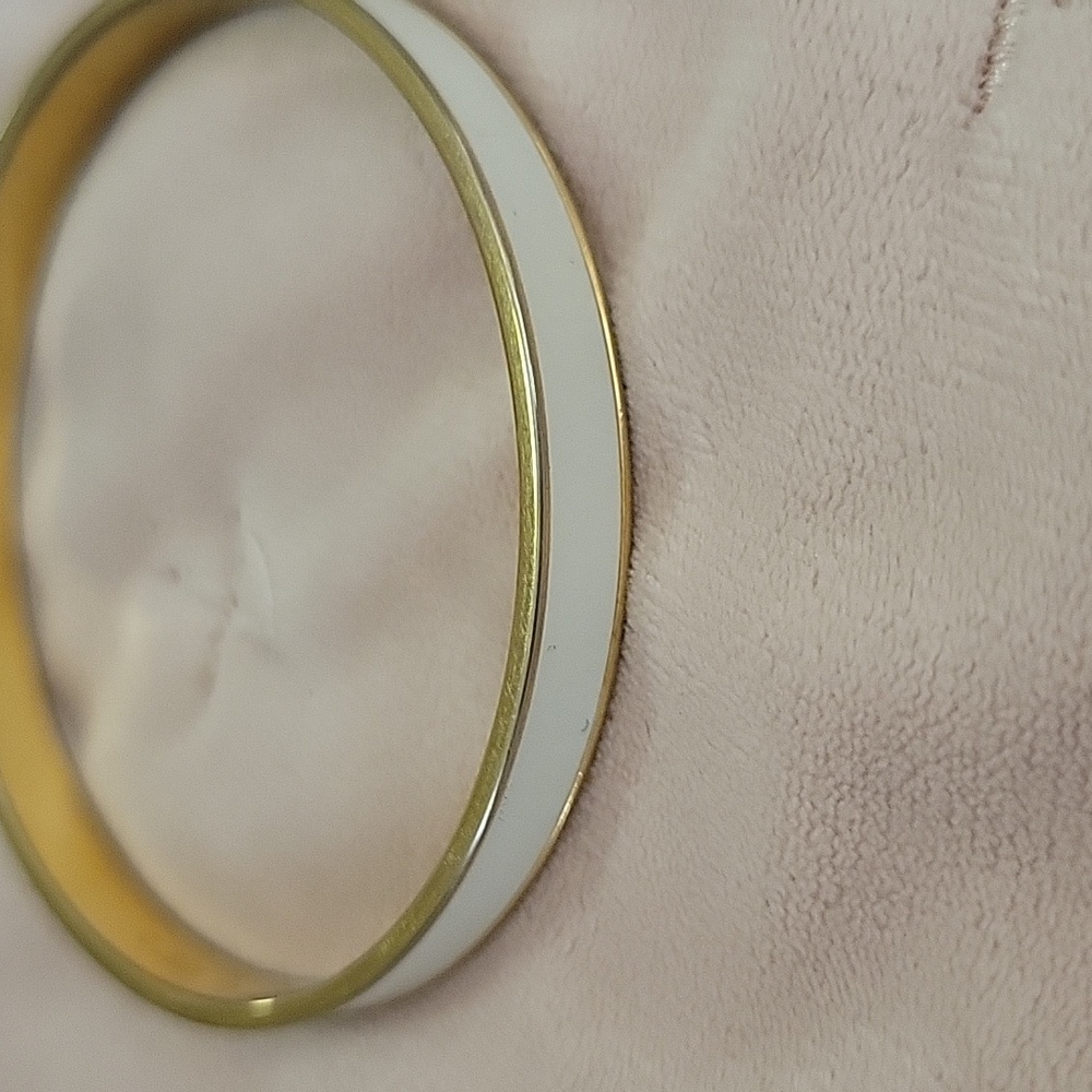 Monet gold and white bangle